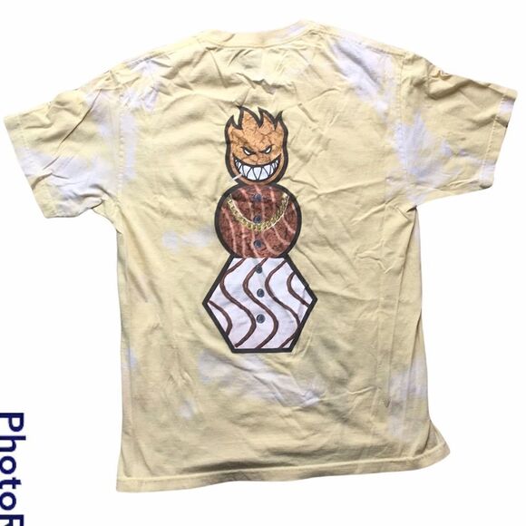 Spitfire/ QuarterSnack Yellow Tshirt - Picture 3 of 4